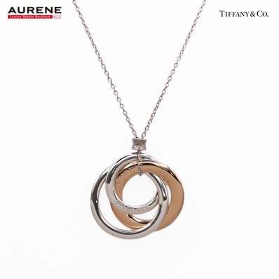 TIFFANY&Co. ティファニー ネックレス 1837 インターロッキング サークル SV925 ルベドメタル シルバー ユニセックス 【中古】