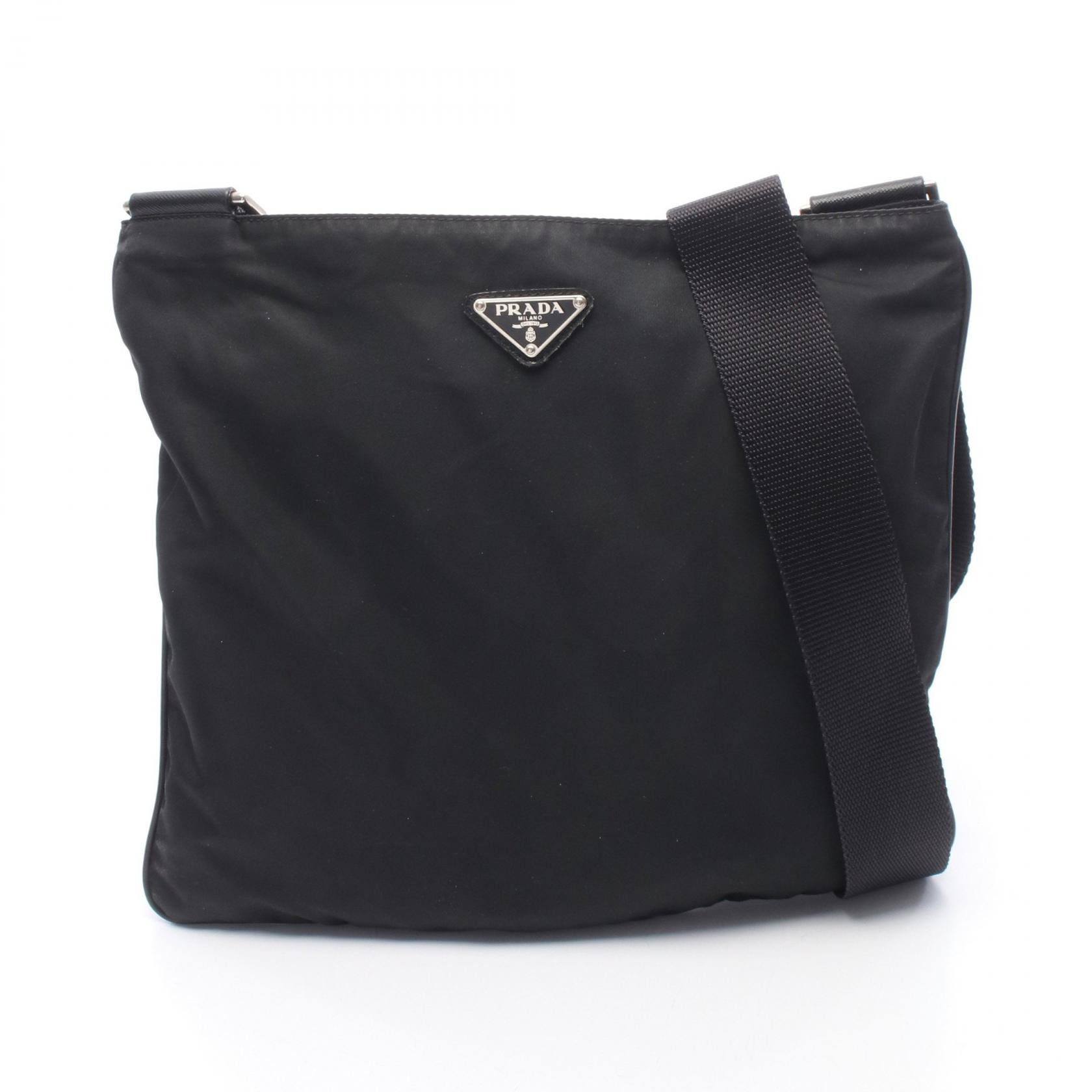 プラダ PRADA ショルダーバッグ バッグ ナイロン レザー レディース ブラック系 VA0053 【中古】