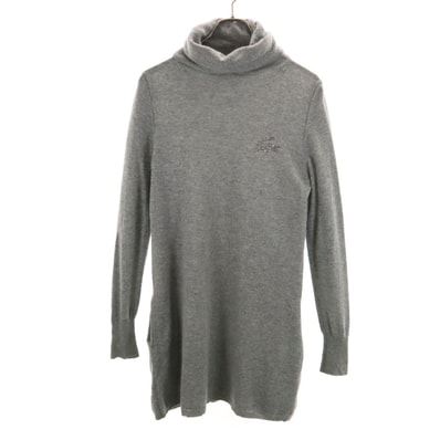 LACOSTE ラコステ ウールカシミヤブレンド 長袖 ニット 34 グレー