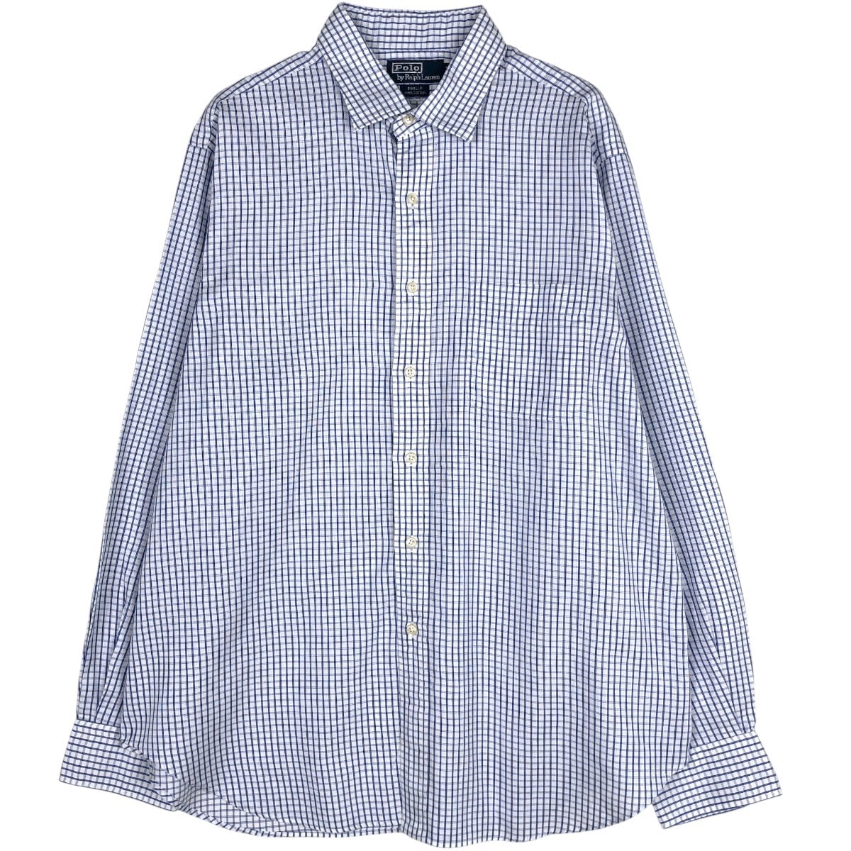 古着 ラルフローレン Ralph Lauren POLO by Ralph Lauren PHILIP 長袖 コットンチェックシャツ メンズXL相当/eaa662712