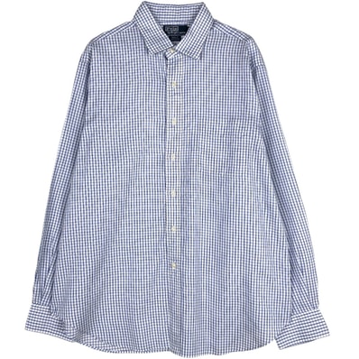 古着 ラルフローレン Ralph Lauren POLO by Ralph Lauren PHILIP 長袖 コットンチェックシャツ メンズXL相当/eaa662712