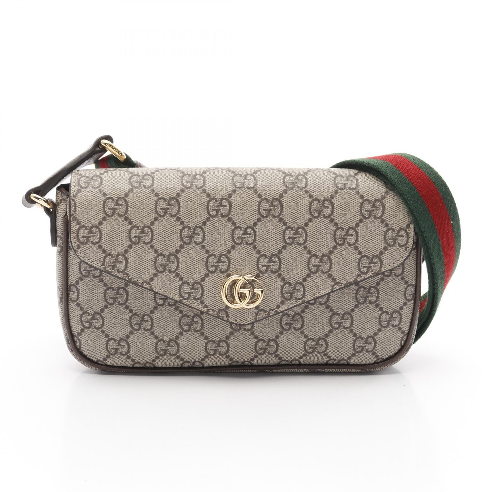 グッチ GUCCI オフィディア ミニバッグ GGスプリーム ショルダーバッグ バッグ PVCコーティングキャンバス レザー レディース ベージュ系 / ブラウン系 76496196IWG8745 【新品】