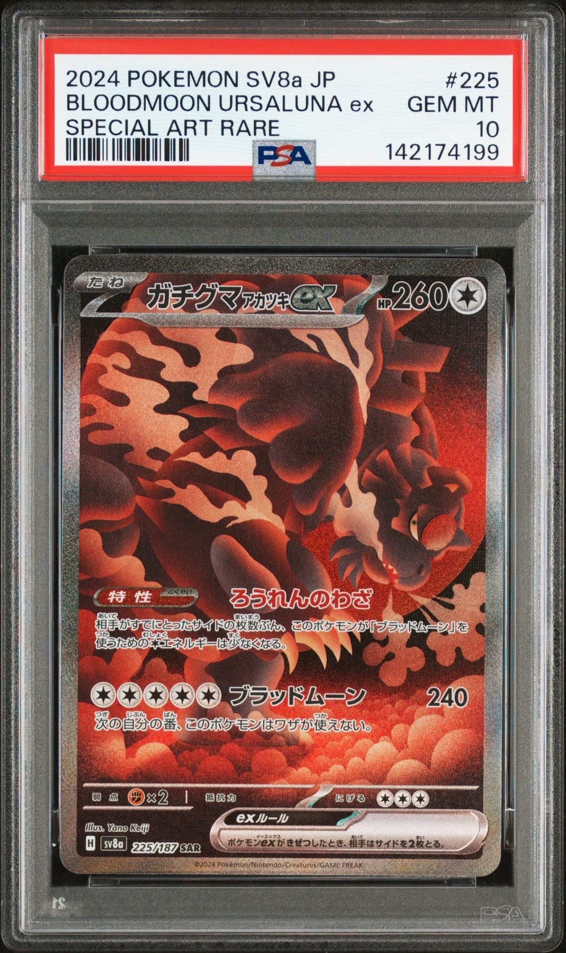 ガチグマ アカツキex SAR [SV8a 225/187](ハイクラスパック「テラスタルフェスex」)
