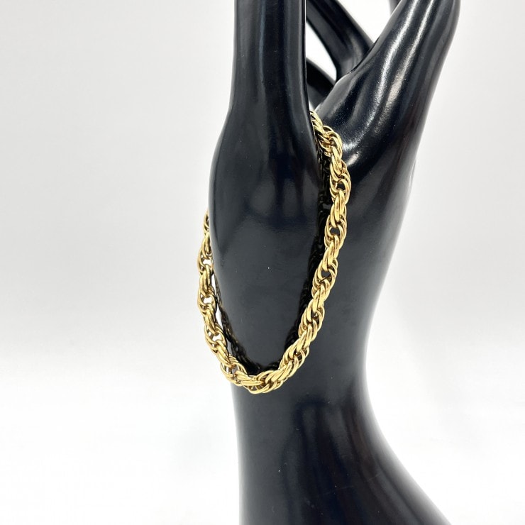 GIVENCHY(ジバンシィ)ヴィンテージ チェーンブレスレット ゴールドカラー ロープチェーン レディース アクセサリー【中古】