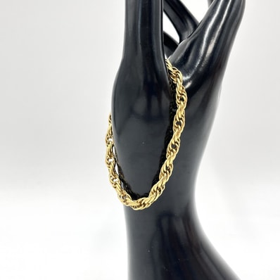 GIVENCHY(ジバンシィ)ヴィンテージ チェーンブレスレット ゴールドカラー ロープチェーン レディース アクセサリー【中古】