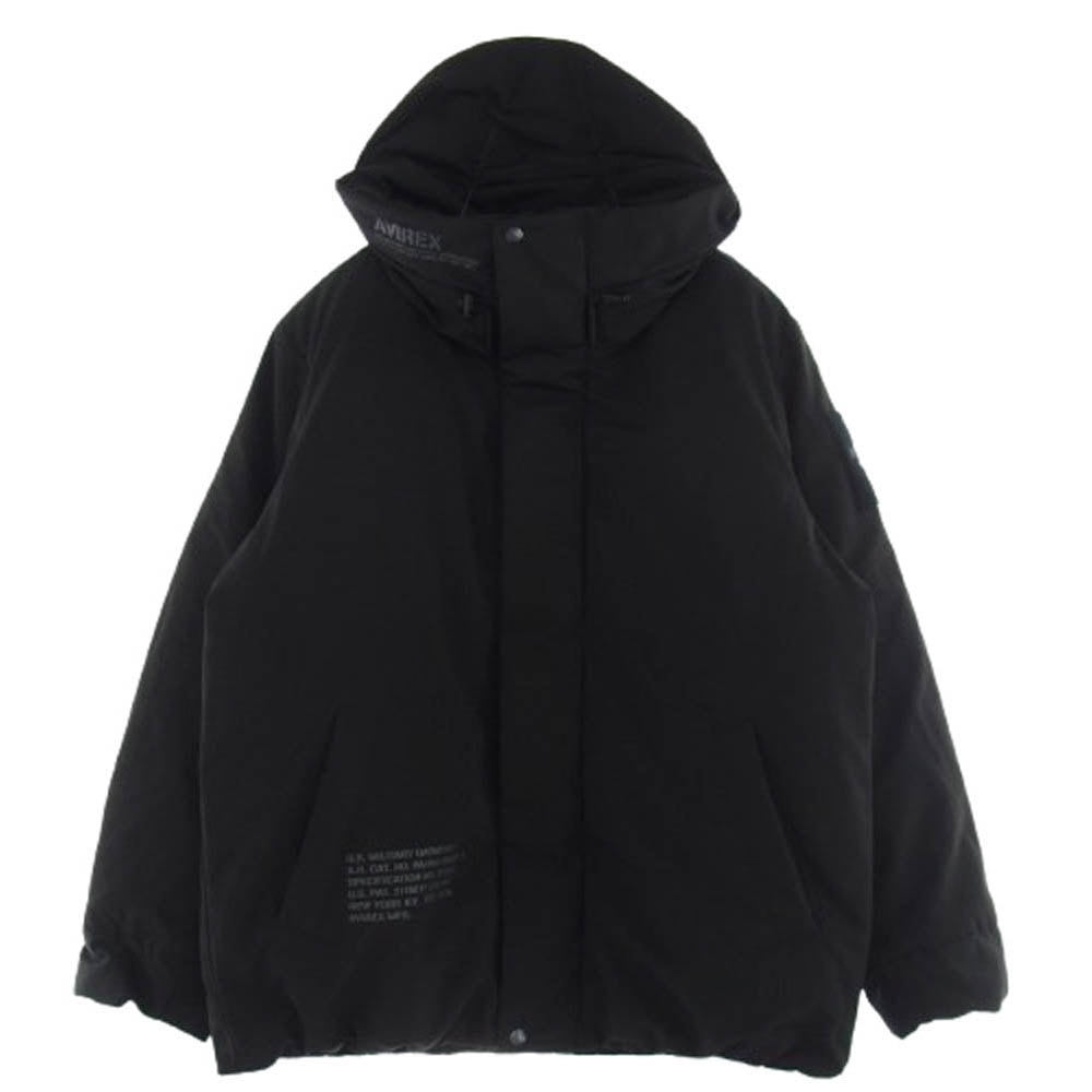 AVIREX アヴィレックス ダウンジャケット 783-4253002 Down Jacket フーデッド ダウンジャケット ブラック系 2XL【中古】