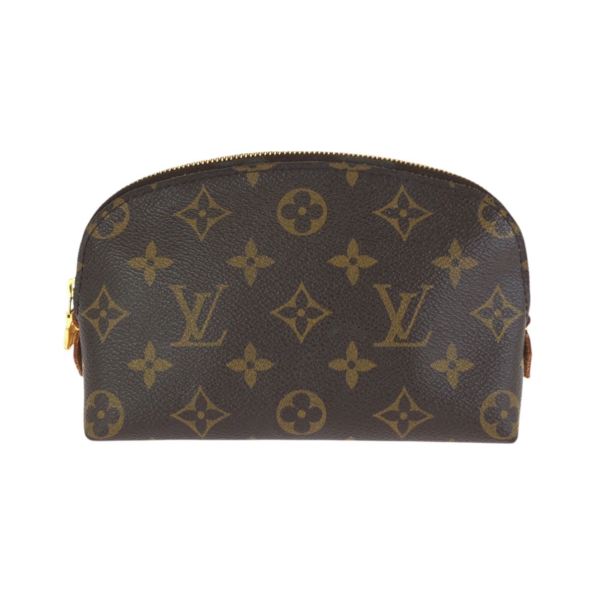 LOUIS VUITTON ルイヴィトン モノグラム ポシェット コスメティック PM ブラウン ゴールド金具 PVC ポーチ メイクポーチ 小物入れ 602421 【中古】