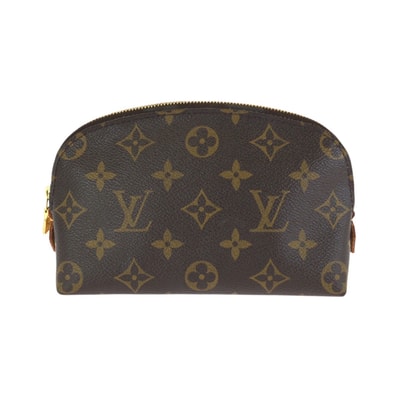 LOUIS VUITTON ルイヴィトン モノグラム ポシェット コスメティック PM ブラウン ゴールド金具 PVC ポーチ メイクポーチ 小物入れ 602421 【中古】