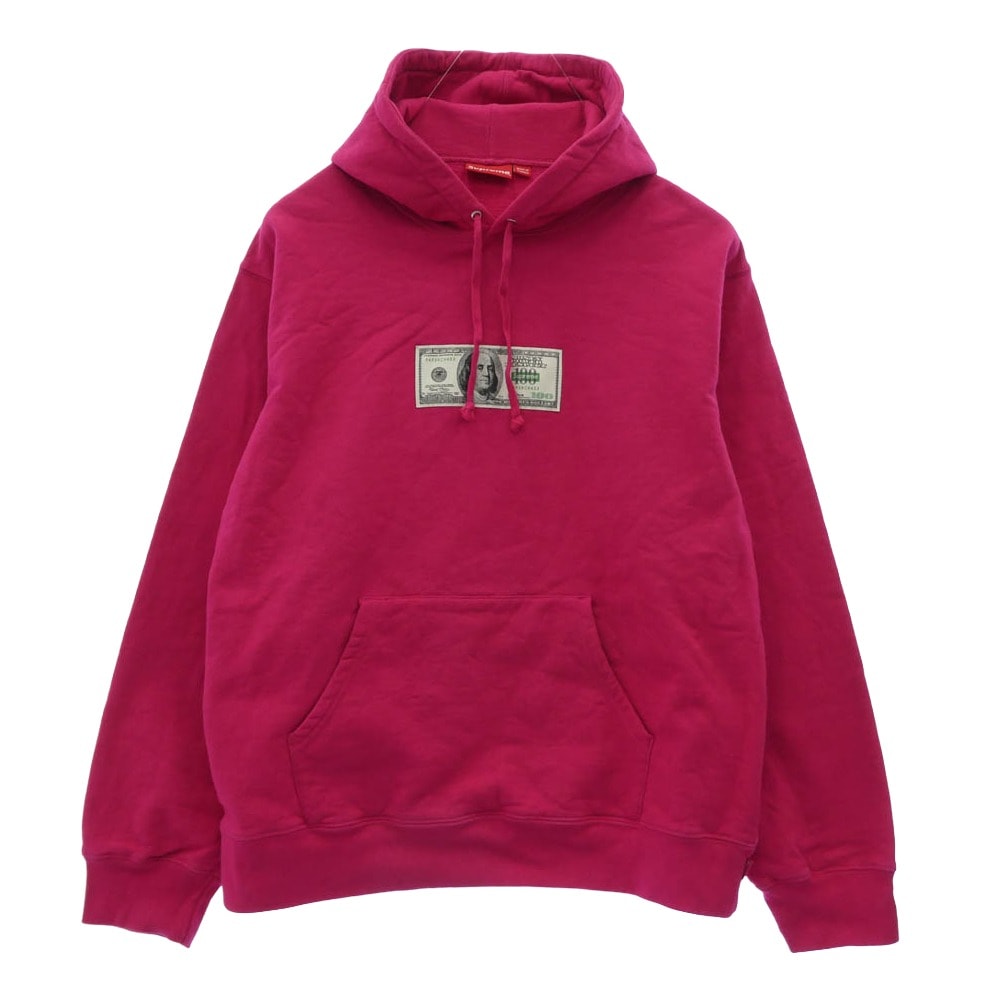 Supreme シュプリーム パーカー 20SS Franklin Hooded Sweatshirt フランクリン フーデッド スウェットシャツ パーカー フーディー ピンク系 XL【中古】