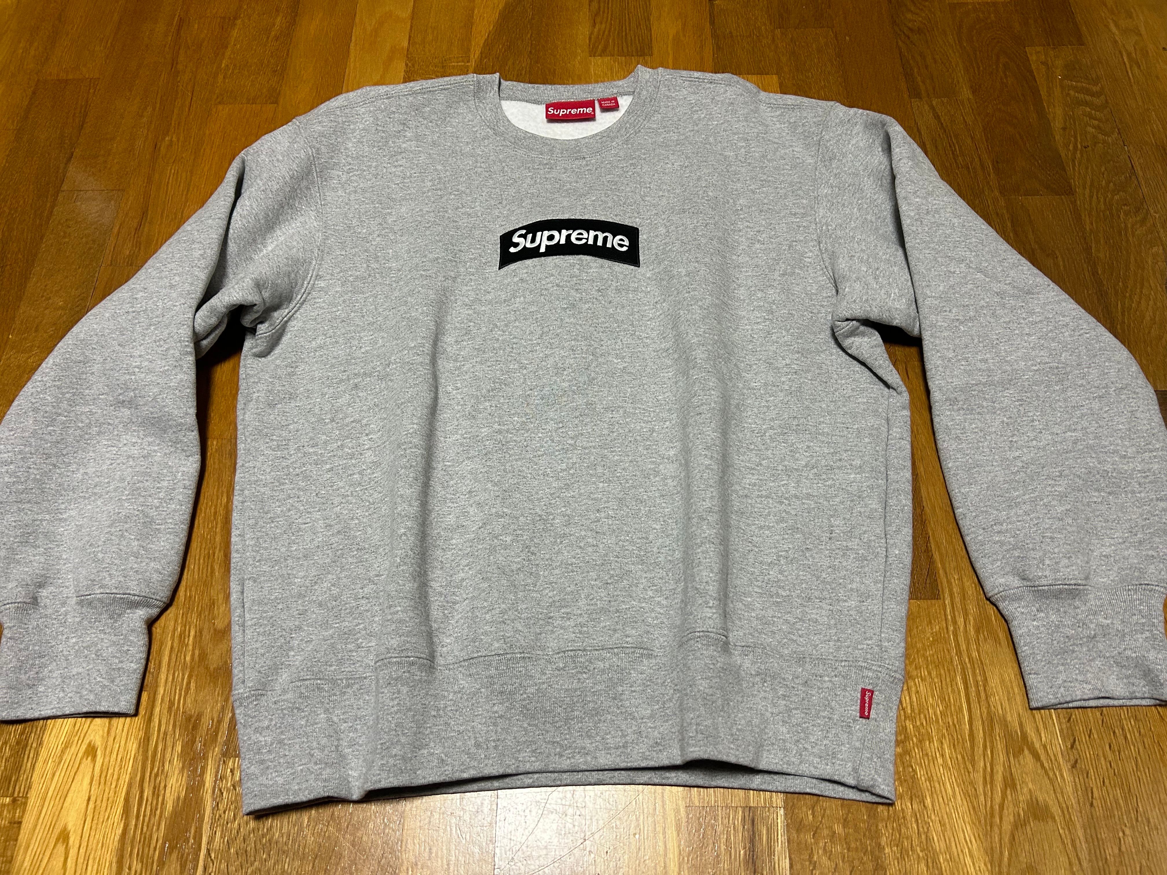 Supreme Box Logo Crewneck "Heather Grey" (22FW)