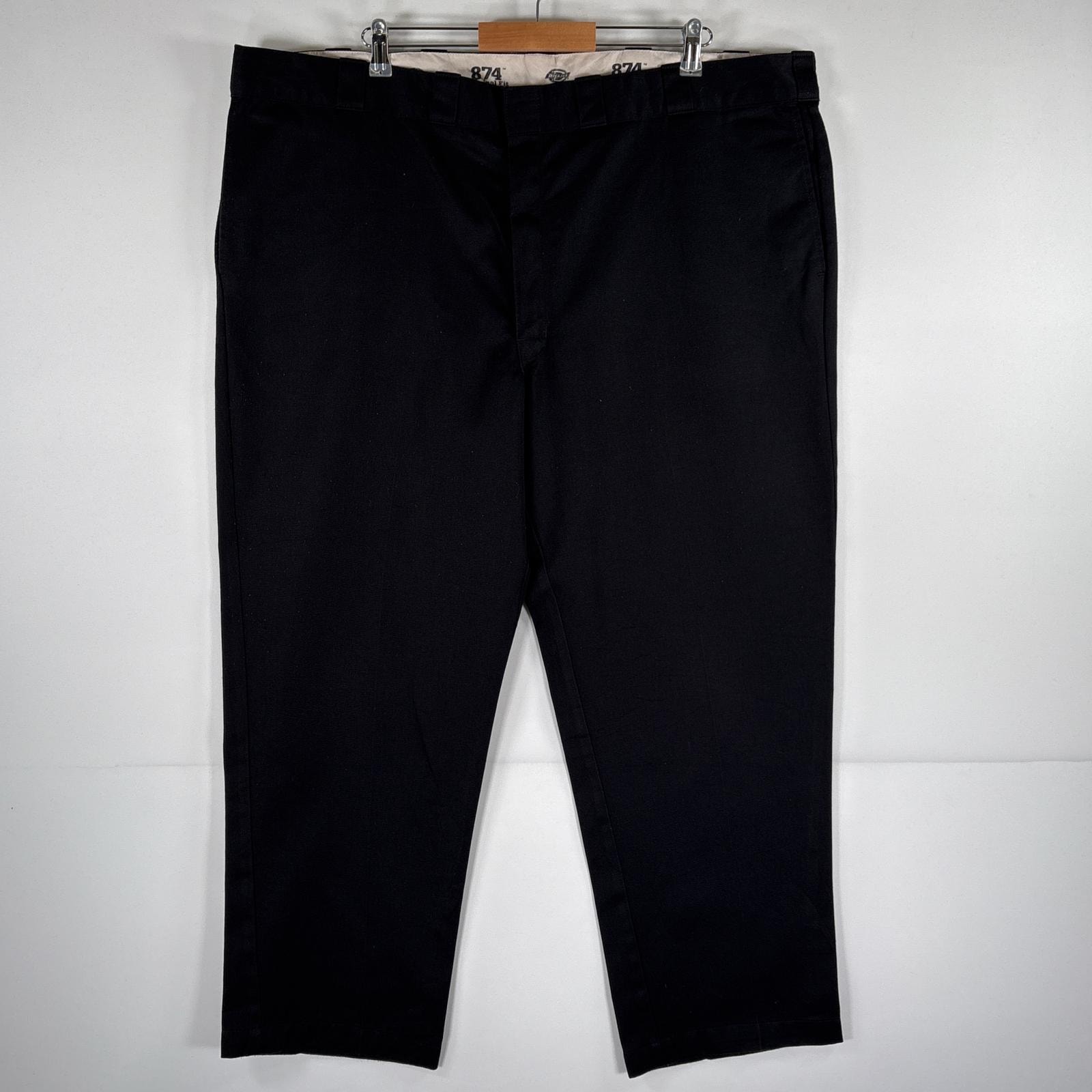 古着 ディッキーズ Dickies ワークパンツ 874 ストレート ワンポイント チノパン 大きいサイズ w48 L30  ブラック メンズ