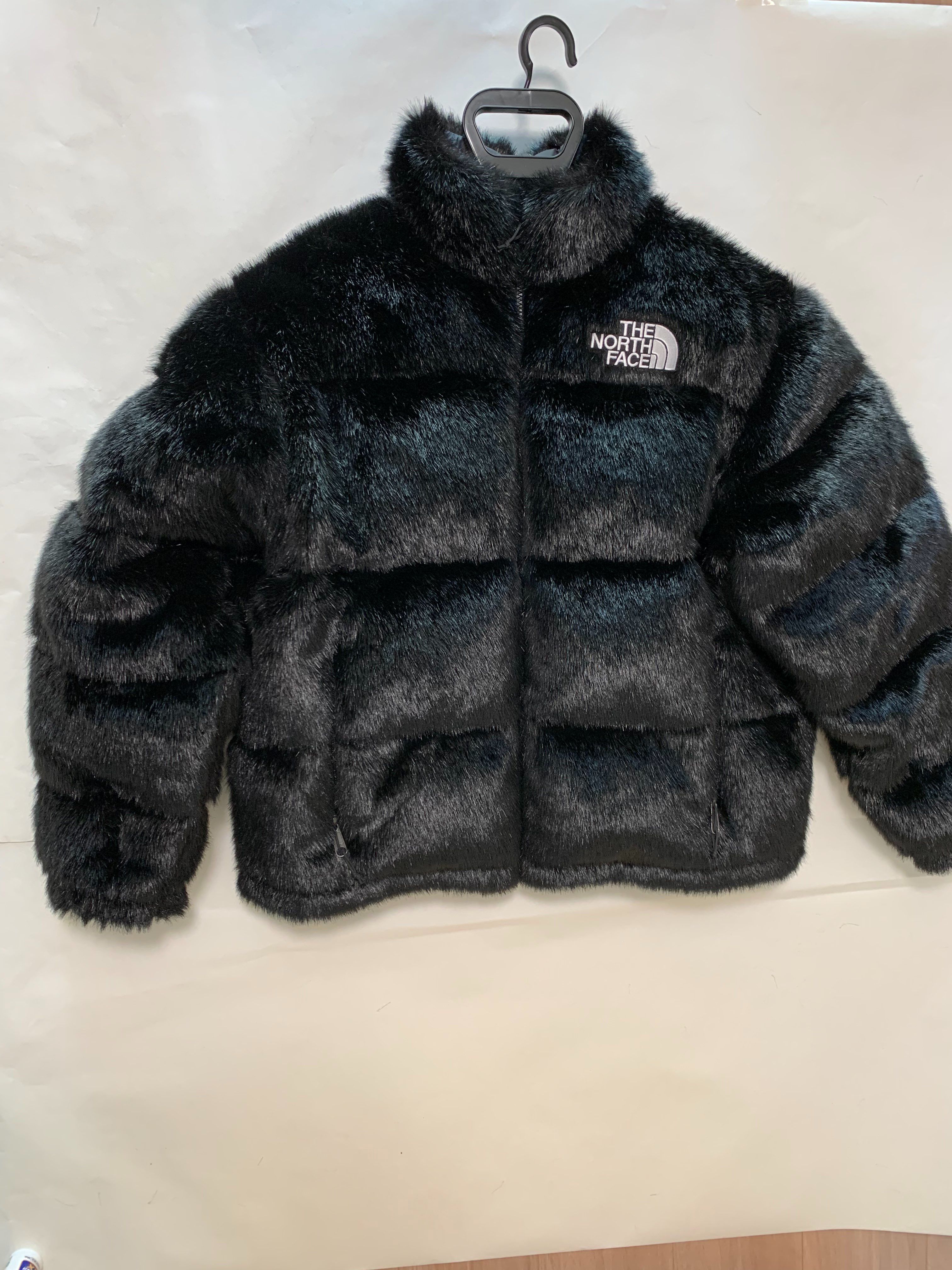 Supreme x The North Face Faux Fur Nuptse Jacket "Black"