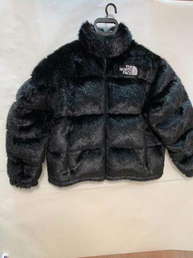Supreme x The North Face Faux Fur Nuptse Jacket "Black"