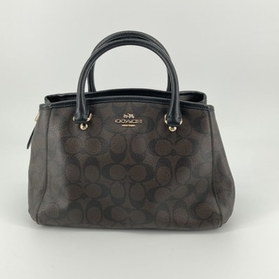 COACH(コーチ) マーゴットキャリーオール 2way レザー F34605 ハンドバッグ ブラウン×ブラック