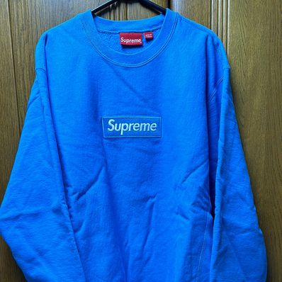 Supreme Box Logo Crewneck Sweatshirt "Blue" (18FW)