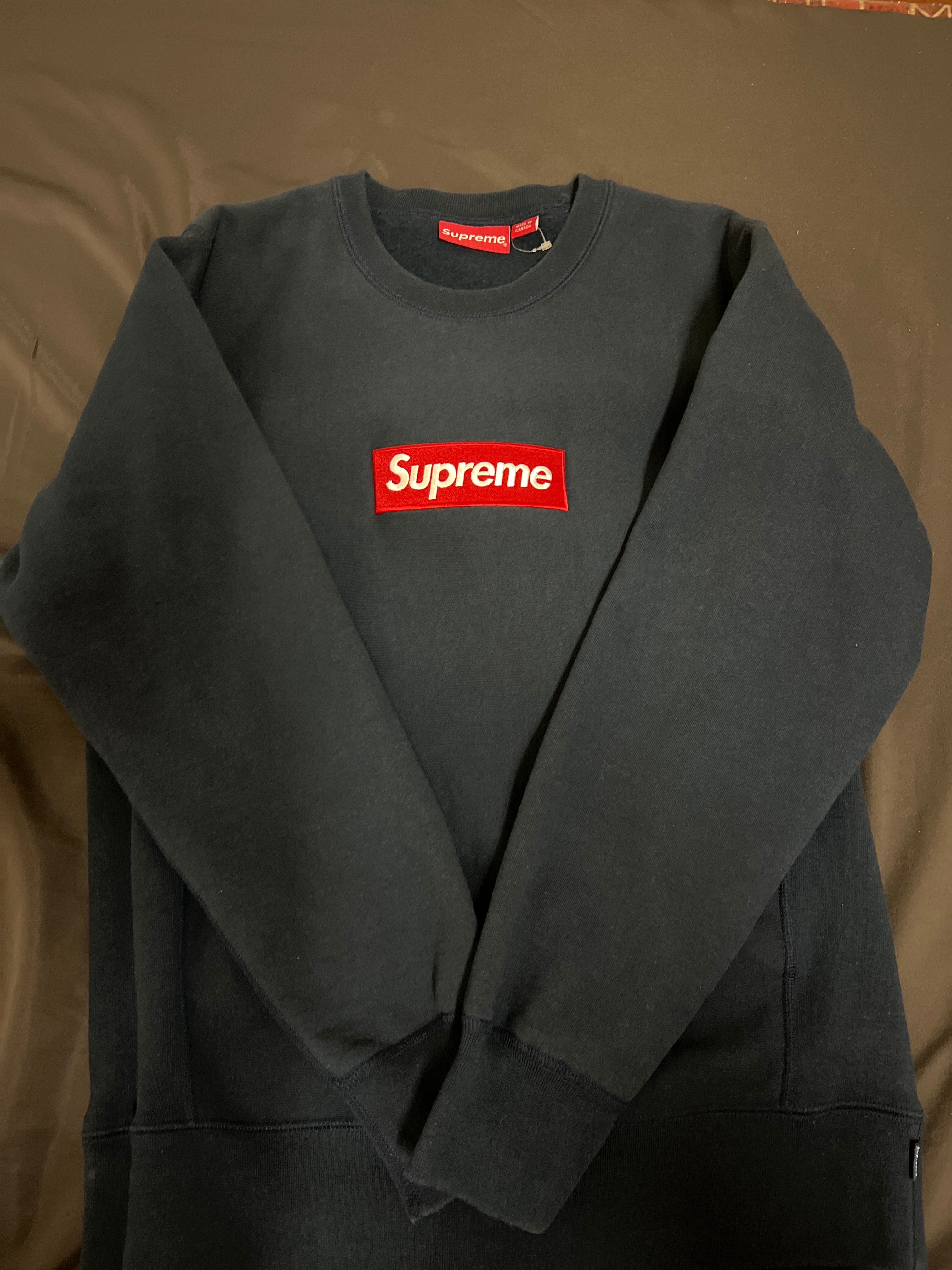 Supreme Box Logo Crewnwck "Navy" (15FW)