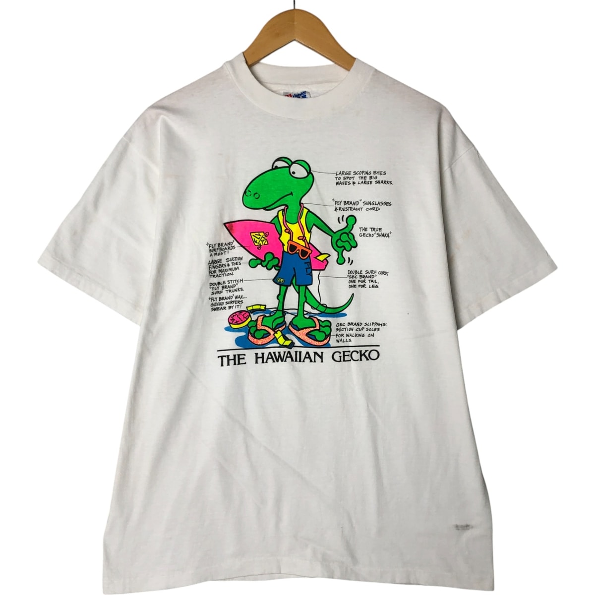 古着 90年代 ヘインズ Hanes BEEFY-T プリント アニマル柄 プリントTシャツ USA製 メンズL相当 ヴィンテージ/eaa556885