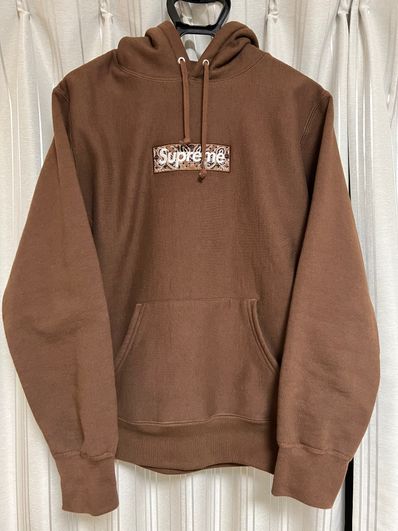 Supreme Bandana Box Logo Hooded Sweatshirt "Brown"