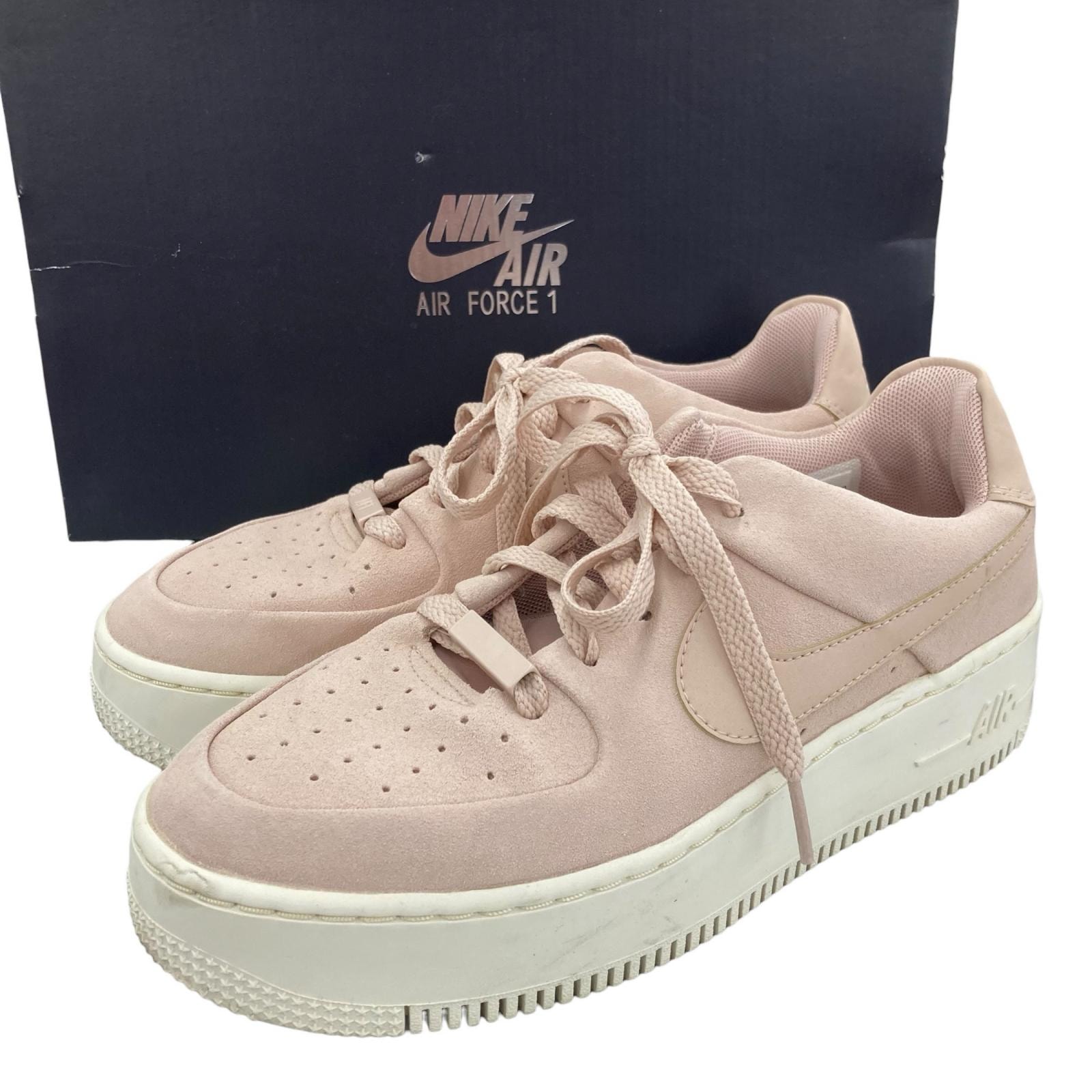 186000 NIKE ナイキ 24.5cm Air Force 1 Sage Low AR5339 201  24.5cm ベージュ ピンク レディース