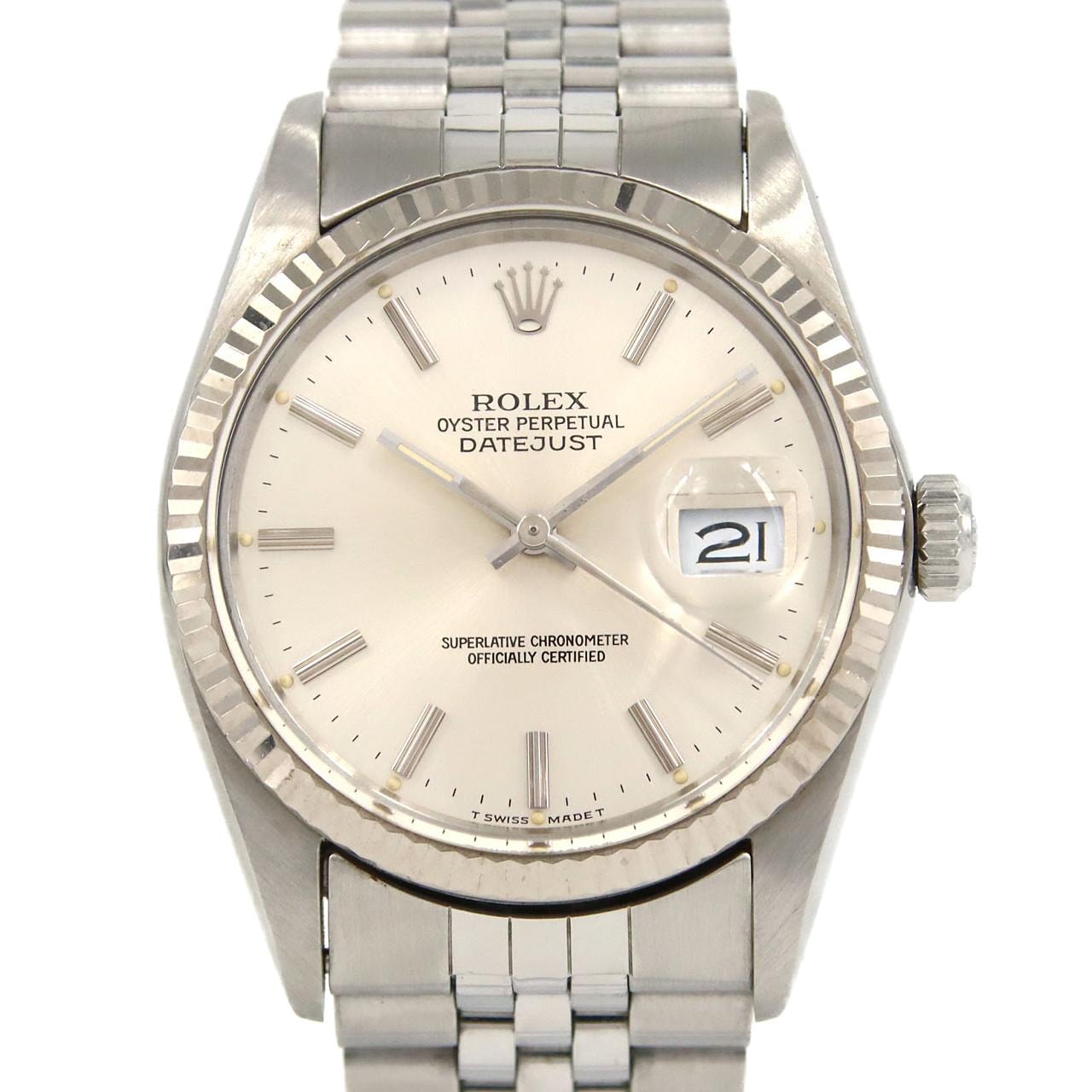 【ノーメンテナンス還元価格】ロレックス デイトジャスト 16014 SSxWG 自動巻 R番