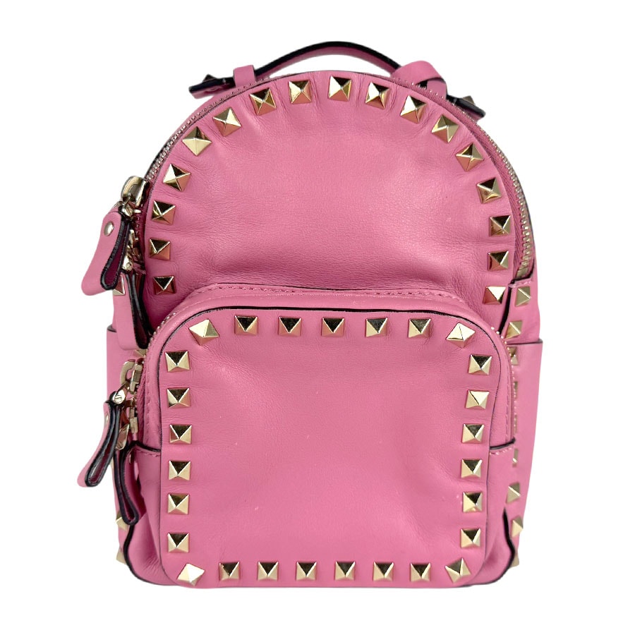ヴァレンティノ ガラヴァーニ Valentino Garavani リュック レザー ピンク レディース【中古】 z7753