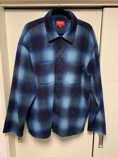 Supreme Shadow Plaid Fleece Shirt "Blue"