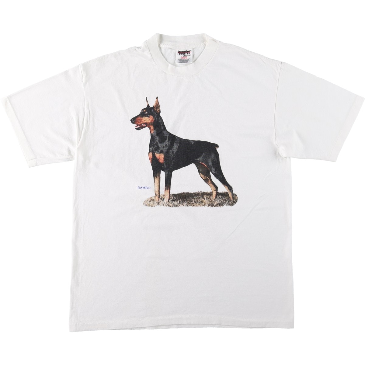 古着 オニータ ONEITA Power PRO 犬柄 アニマルTシャツ USA製 メンズL相当 ヴィンテージ/eaa656401