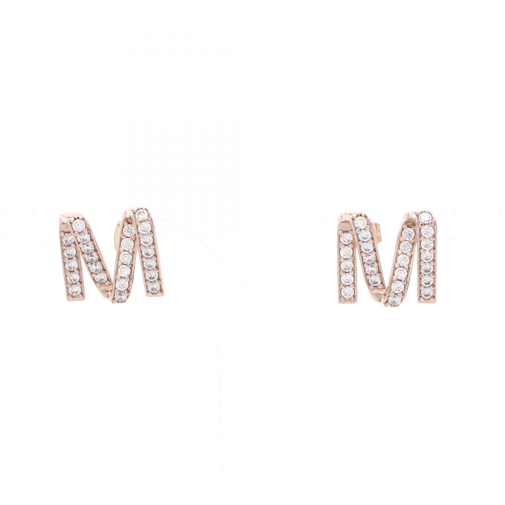 マックスマーラ MAX MARA MGROSGRAINEAR Mグログレーン ピアス ジュエリー GP(ゴールドメッキ) ラインストーン レディース ゴールド系 【中古】