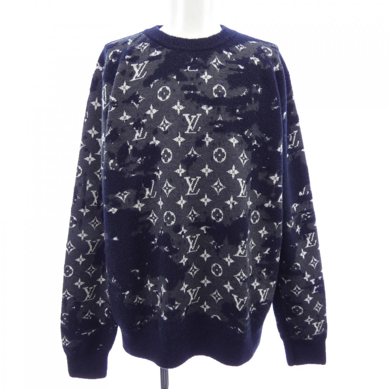 ルイヴィトン LOUIS VUITTON ディストレストモノグラムクルーネック HKN03WZMB ニット