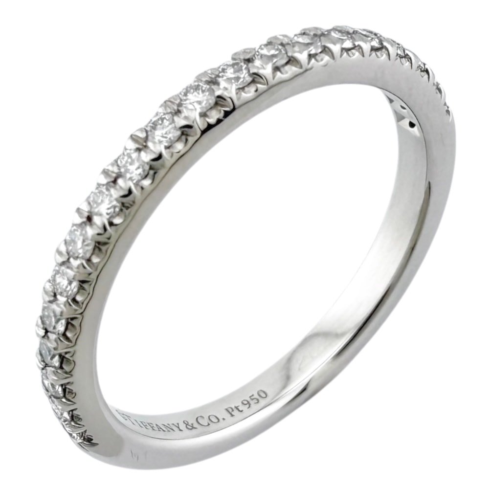 ティファニー ソレストハーフエタニティ リング 指輪 6.5号 Pt950プラチナ ダイヤモンド レディース TIFFANY&Co.  中古