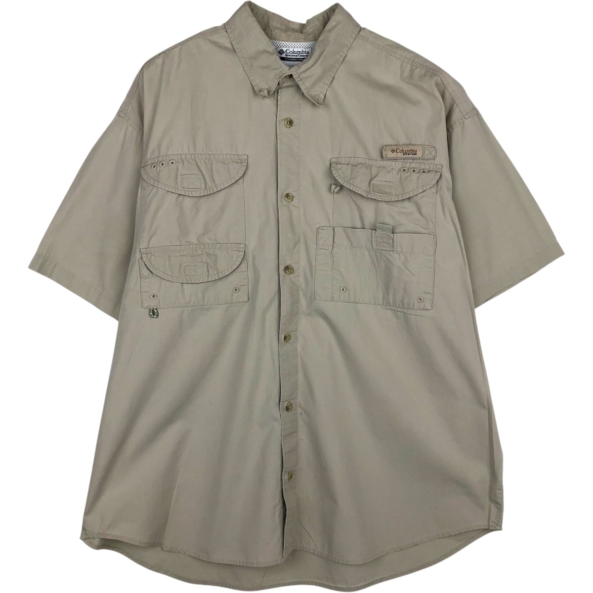 古着 00年代 コロンビア Columbia PFG 隠しボタンダウン 半袖 フィッシングシャツ メンズL相当/eaa634617