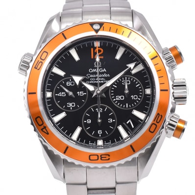 オメガ OMEGA 222.30.38.50.01.002 シーマスター プラネット オーシャン ブラック 自動巻き ユニセックス 美品 箱・保証書 腕時計 D#147223