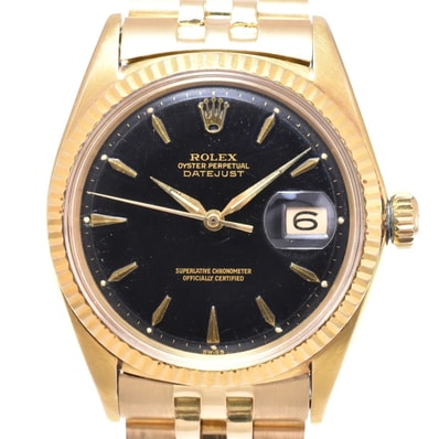 ロレックス ROLEX 1601/8 ヴィンテージ デイトジャスト K18YG 無垢 Cal.1560 自動巻き メンズ 美品 Z#143195