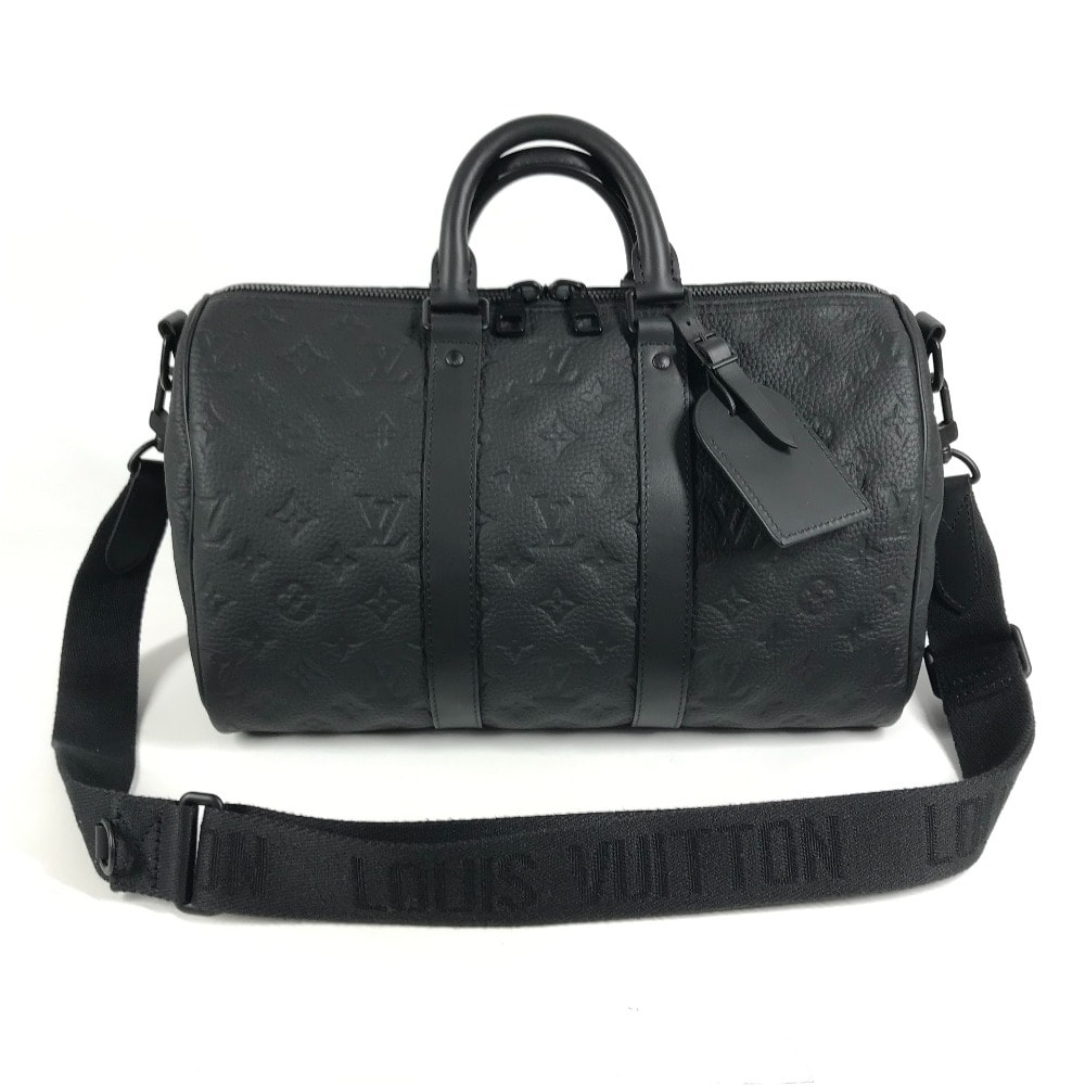 ルイヴィトン LOUIS VUITTON キーポル バンドリエール 35 M22765 モノグラムトリヨン 旅行バッグ トラベルバッグ カバン 2WAYバッグ ショルダーバッグ ボストンバッグ トリヨンレザー ブラック 美品