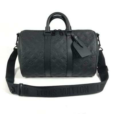 ルイヴィトン LOUIS VUITTON キーポル バンドリエール 35 M22765 モノグラムトリヨン 旅行バッグ トラベルバッグ カバン 2WAYバッグ ショルダーバッグ ボストンバッグ トリヨンレザー ブラック 美品