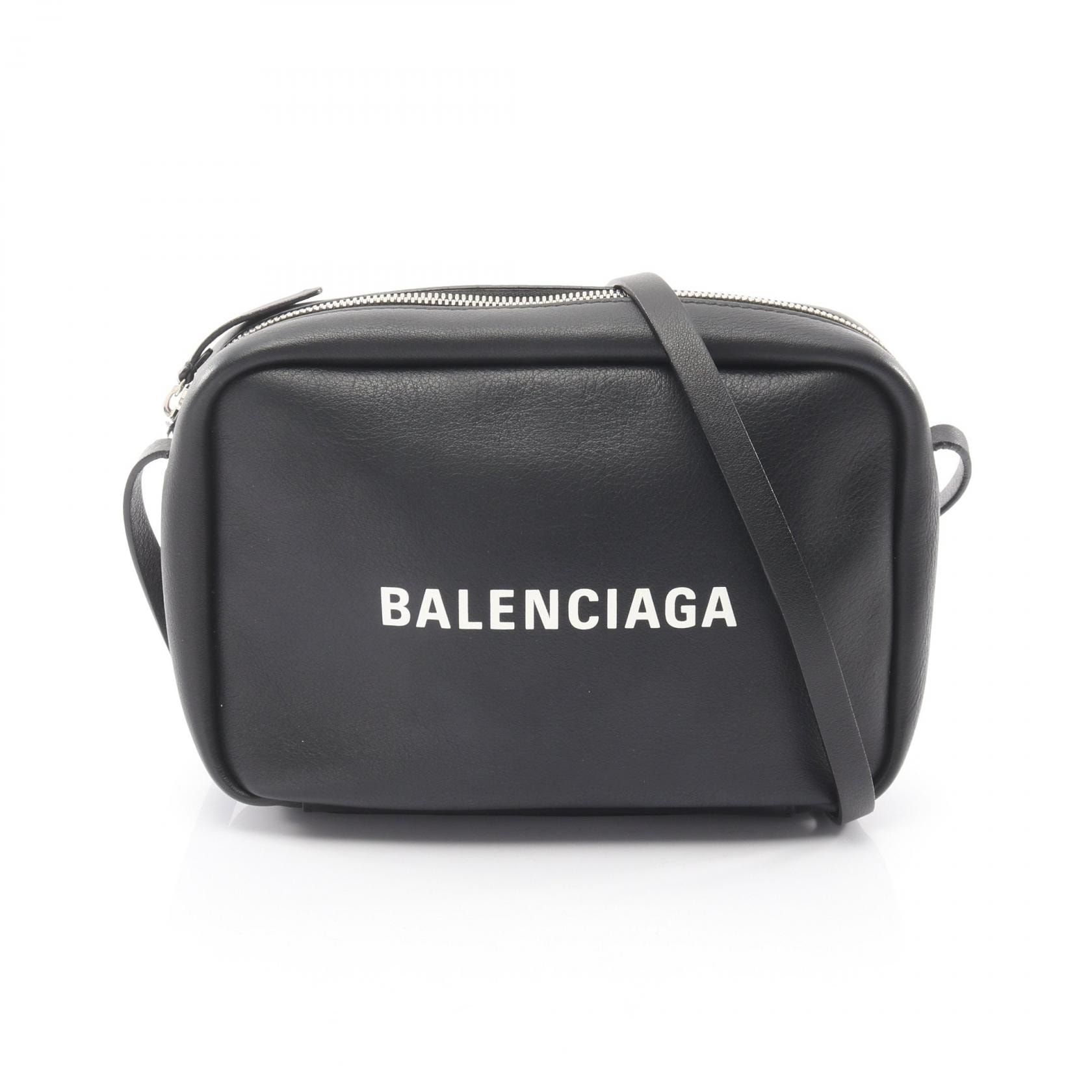 バレンシアガ BALENCIAGA エブリデイ カメラバッグ S ショルダーバッグ バッグ レザー レディース ブラック系 489812 【中古】