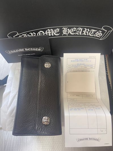 Chrome Hearts Wave Wallet Leather "Black"