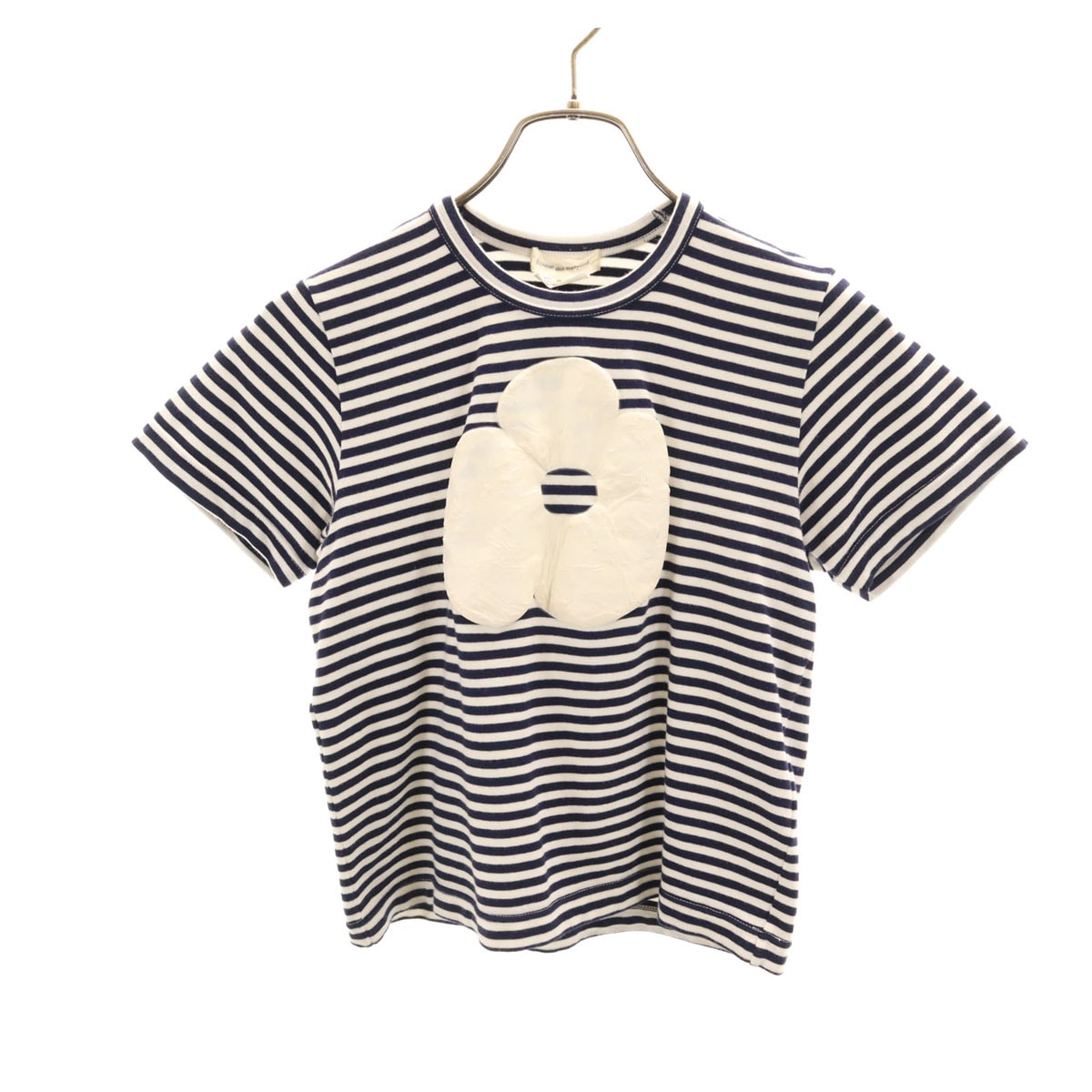 COMME des GARCONS コムデギャルソン 2007年 日本製 ボーダー柄 半袖 Tシャツ S ネイビー