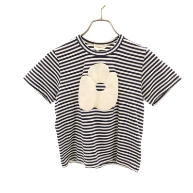 COMME des GARCONS コムデギャルソン 2007年 日本製 ボーダー柄 半袖 Tシャツ S ネイビー