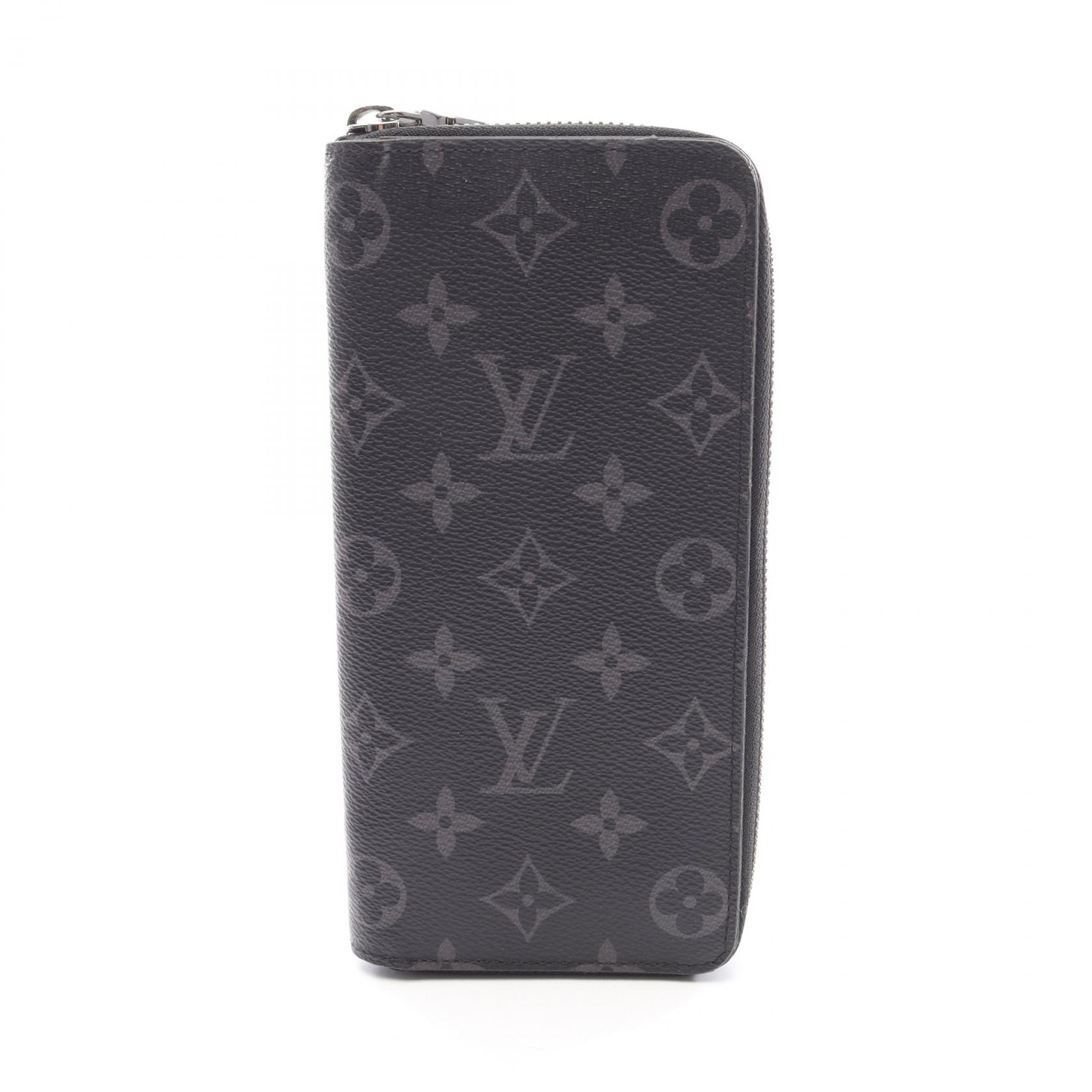 ルイ・ヴィトン LOUIS VUITTON ジッピーウォレット ヴェルティカル モノグラムエクリプス ラウンド長財布 財布 レザー PVC メンズ ブラック系 M62295 【中古】