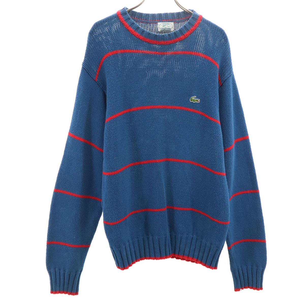 IZOD LACOSTE アイゾッドラコステ 90s オールド 長袖 セーター M ブルー系 ニット