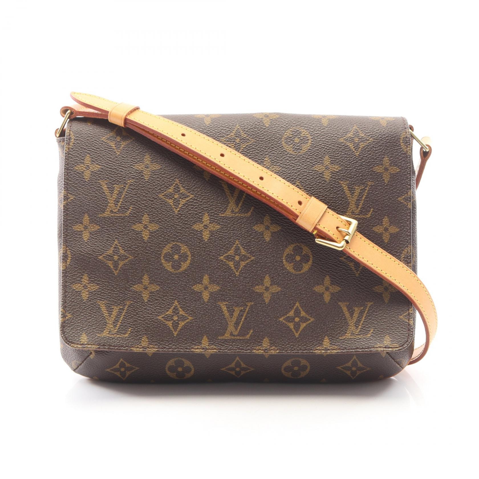 ルイ・ヴィトン LOUIS VUITTON ミュゼットタンゴ ショートストラップ ショルダーバッグ バッグ PVCコーティングキャンバス レザー モノグラム レディース ブラウン系 M51257 【中古】
