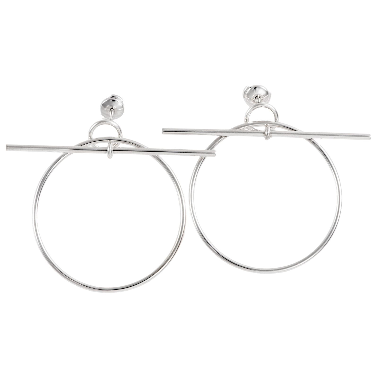 HERMES エルメス ループMM ピアス シルバー925 シルバー【中古】