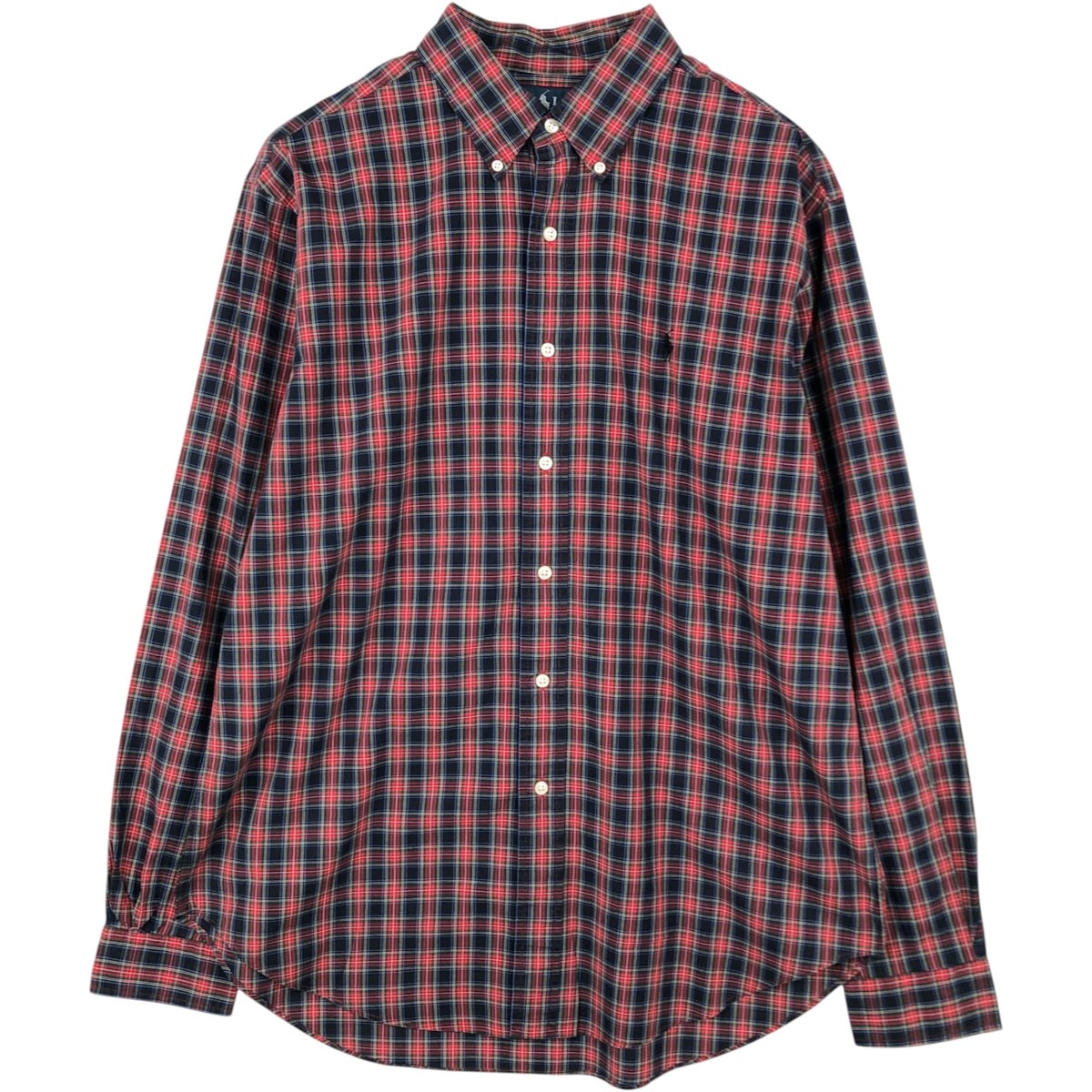 古着 ラルフローレン Ralph Lauren CLASSIC FIT 長袖 ボタンダウンチェックシャツ メンズL相当/eaa622259