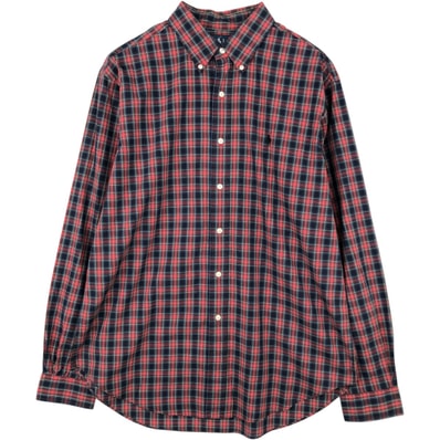 古着 ラルフローレン Ralph Lauren CLASSIC FIT 長袖 ボタンダウンチェックシャツ メンズL相当/eaa622259