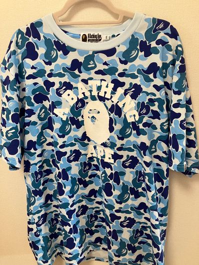 A BATHING APE ABC Camo College Tee "Blue"