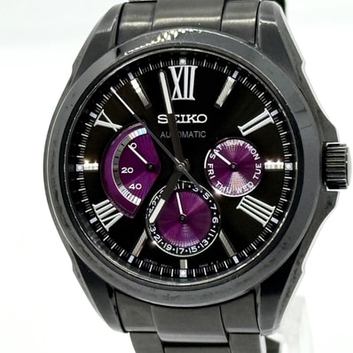 SEIKO セイコー 6R21-00H0 ブラック AT メンズ 腕時計 稼働品