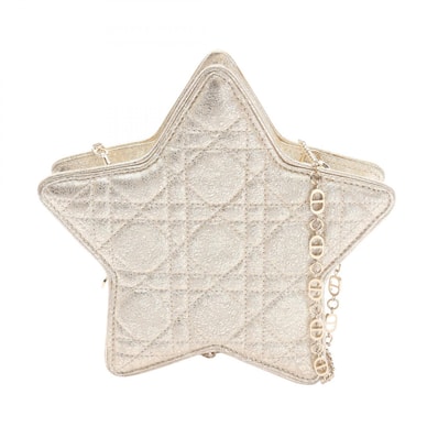 ディオール Dior キッズ スターバッグ ショルダーバッグ バッグ レザー レディース ゴールド系 【中古】