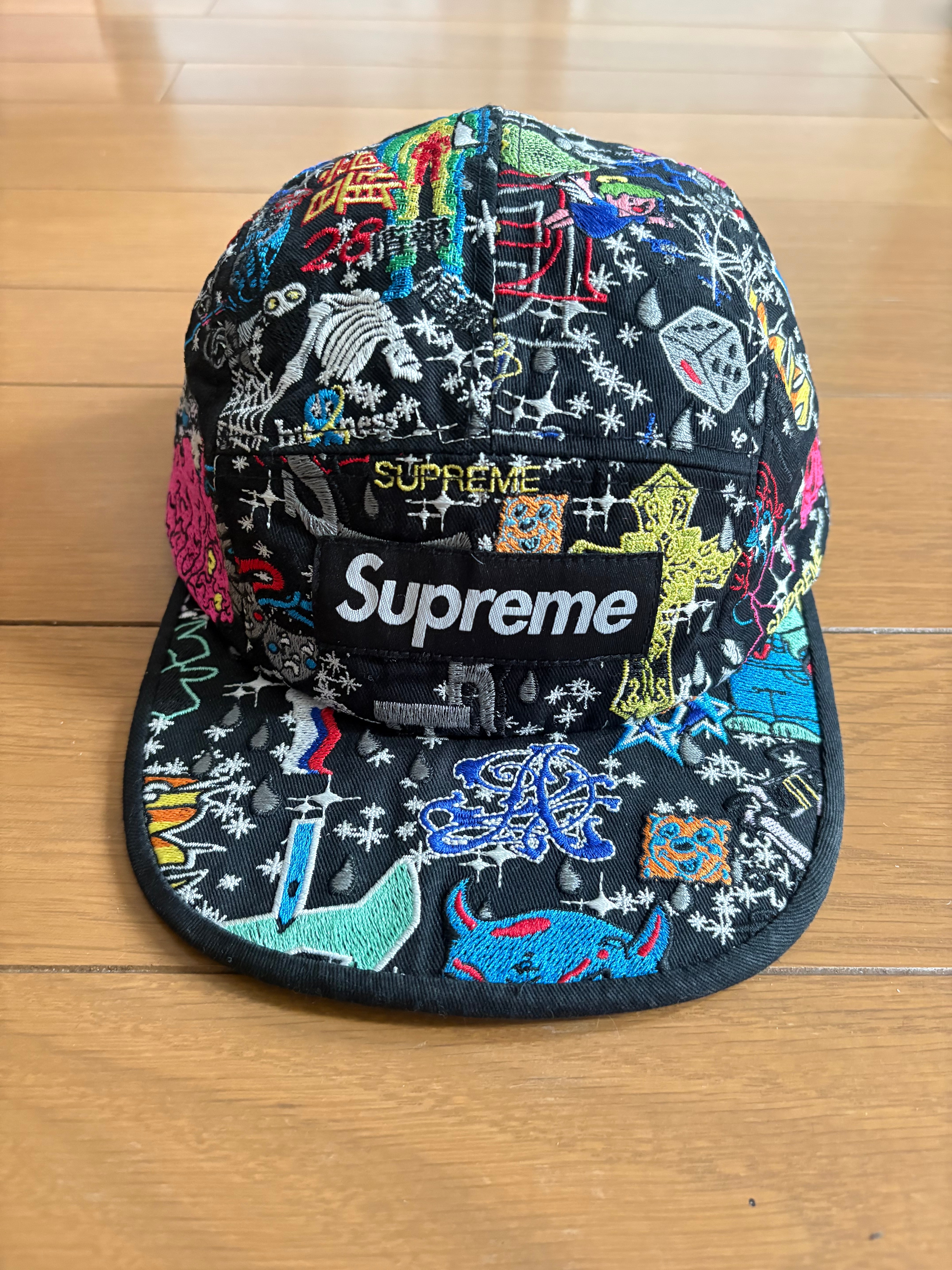 Supreme AOI Embroidered Camp Cap "Black"