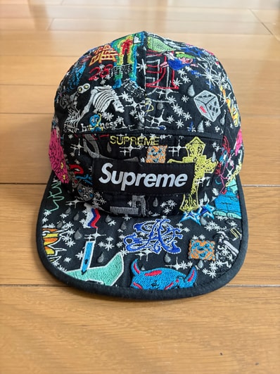 Supreme AOI Embroidered Camp Cap "Black"